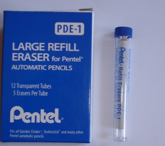 Pentel PDE1 Eraser Refill Packet 12 Tubes - Free Shipping.